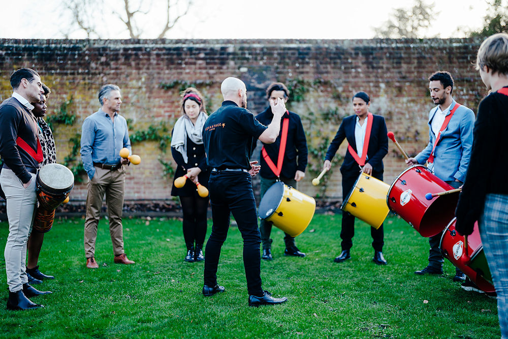 Drumming workshop at Royal Berkshire Hotel